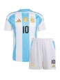 Billige Argentina Lionel Messi #10 Hjemmedraktsett Barn Copa America 2024 Kortermet (+ Korte bukser)